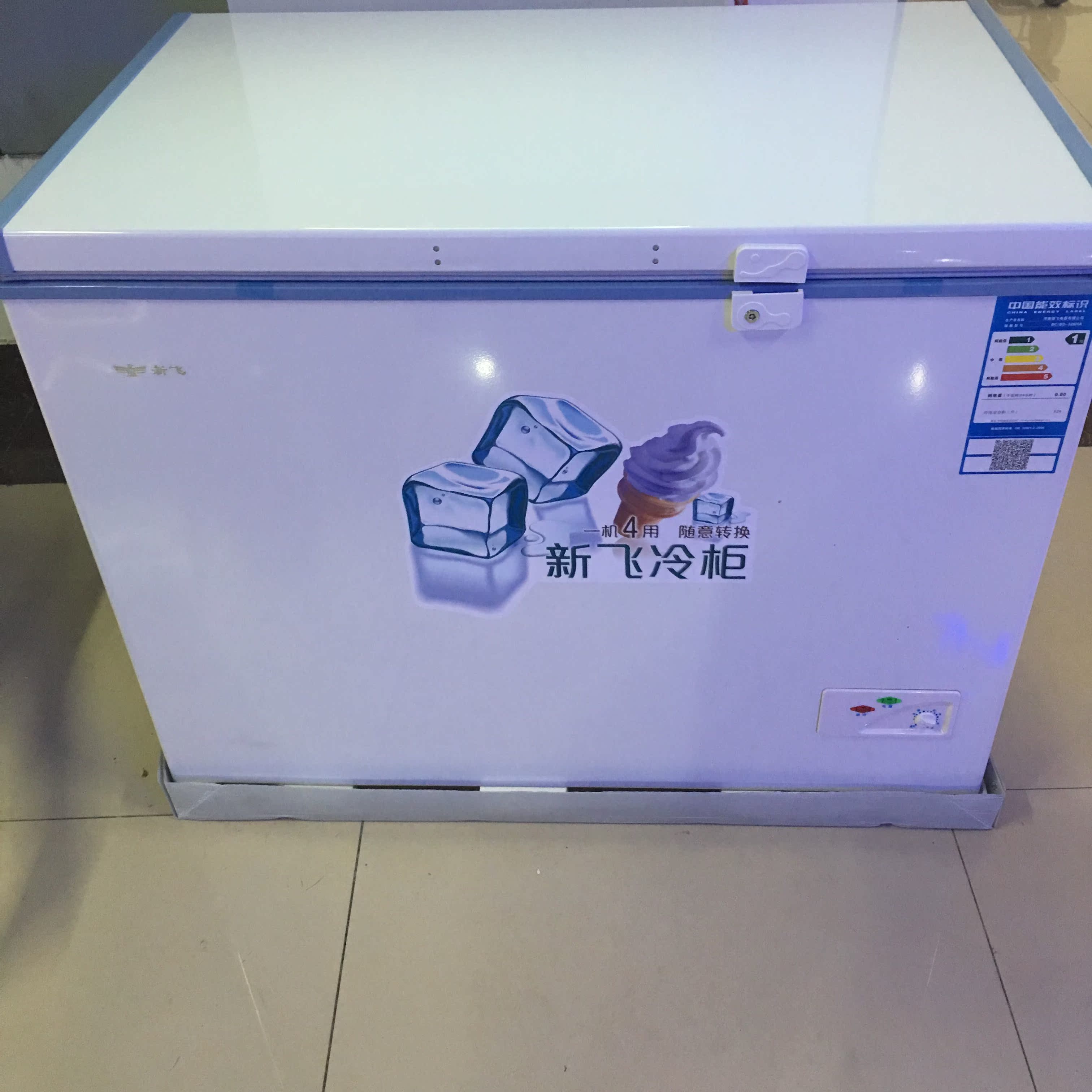 香港新飞bd/bc468l卧式冰柜冷冻冷藏顶开门双门商用家用单温冷柜