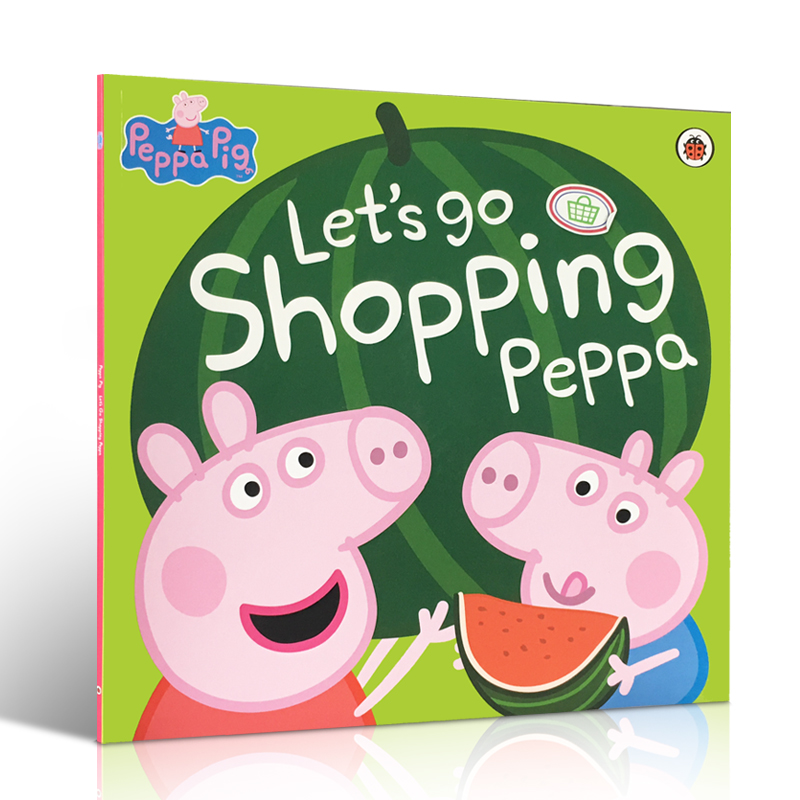 绘本 粉红猪小妹佩奇逛超市 peppa pig let's go shopping peppa 小猪
