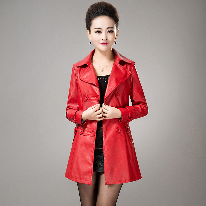 正品[女皮衣长款2016]女皮衣中长款评测 皮衣女