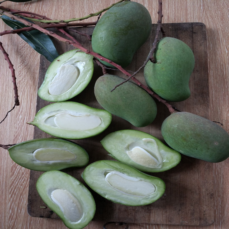 新鲜生吃芒果酸脆青芒果海南泰国广西青皮象牙