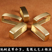 3.5 3.0黄铜带环介子植鞣革皮带配件 纯铜皮带环全铜皮带圈3.8cm