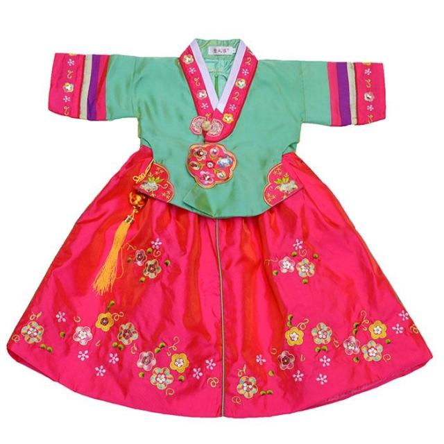 女童韩服 六一儿童舞蹈服装 朝鲜族服装儿童古装韩服宝宝公主裙