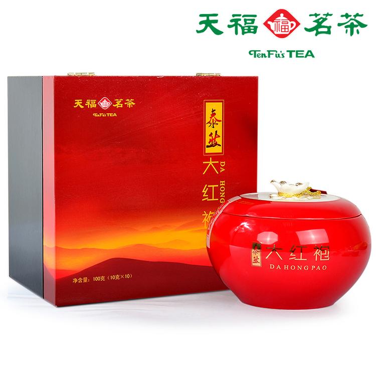 天福茗茶 泰然大红袍-g7 正宗武夷山特产岩茶 100g乌龙茶礼盒装