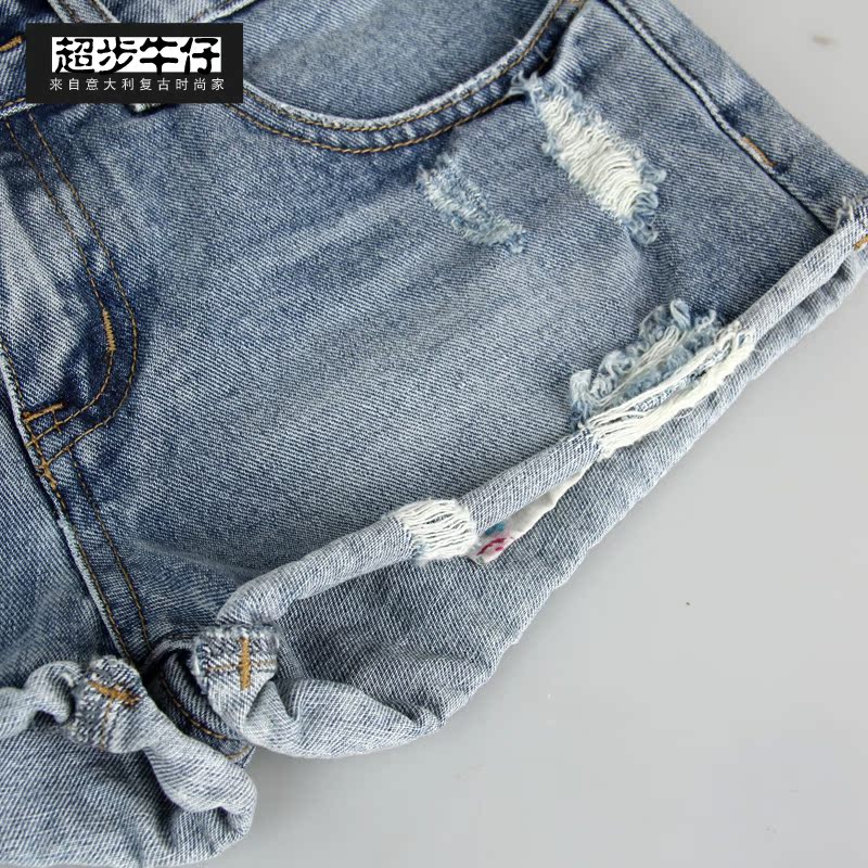 牛仔短裤女夏超步2016夏季韩版女装新款破洞