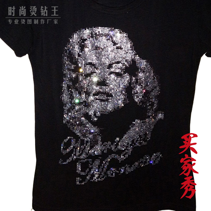 厂家直销烫钻图案新款成品图超亮水钻 烫钻烫图 羊绒衫服饰烫图裤
