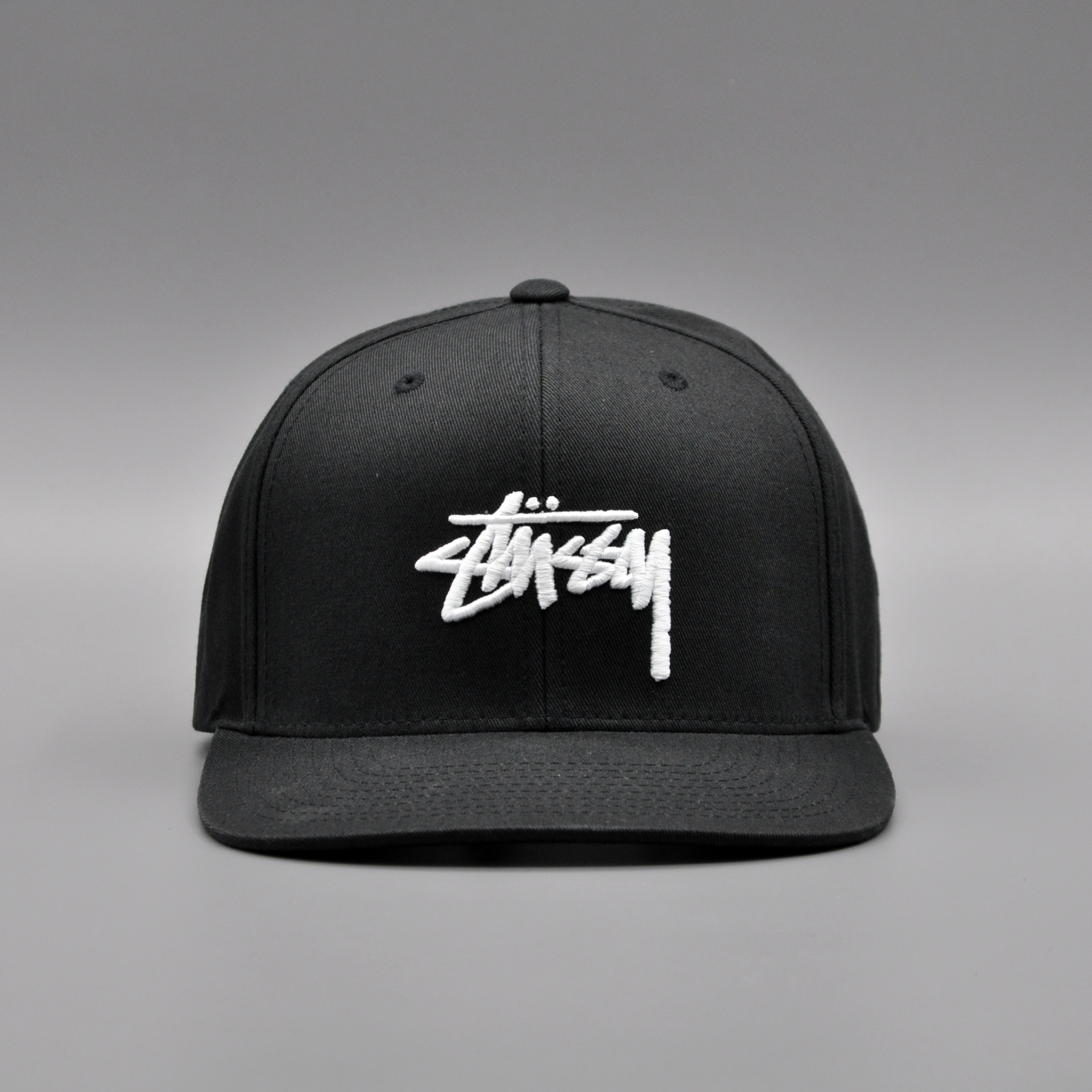 stussy stock logo 基本款 平沿帽  潮 棒球帽