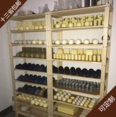 天然松木组合式晾皂架手工皂架花架多肉木架木架置物架书架隔断架