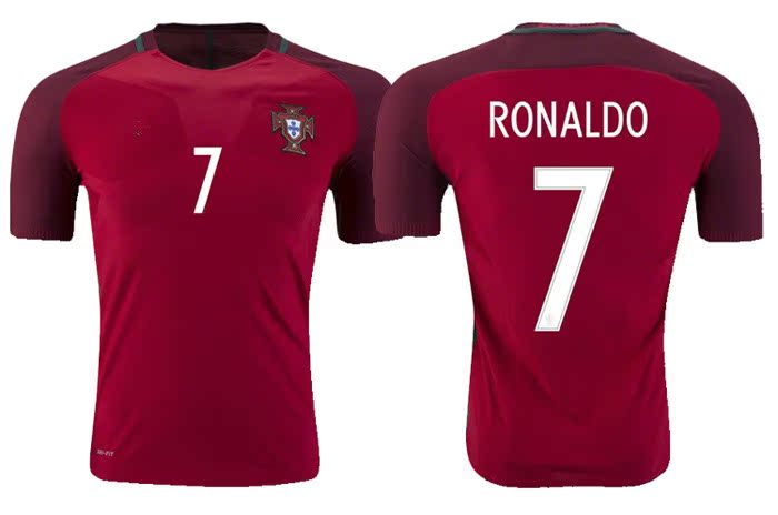 葡萄牙国家队球衣2016欧洲杯主场短袖套装足球服男定制队服7号c罗