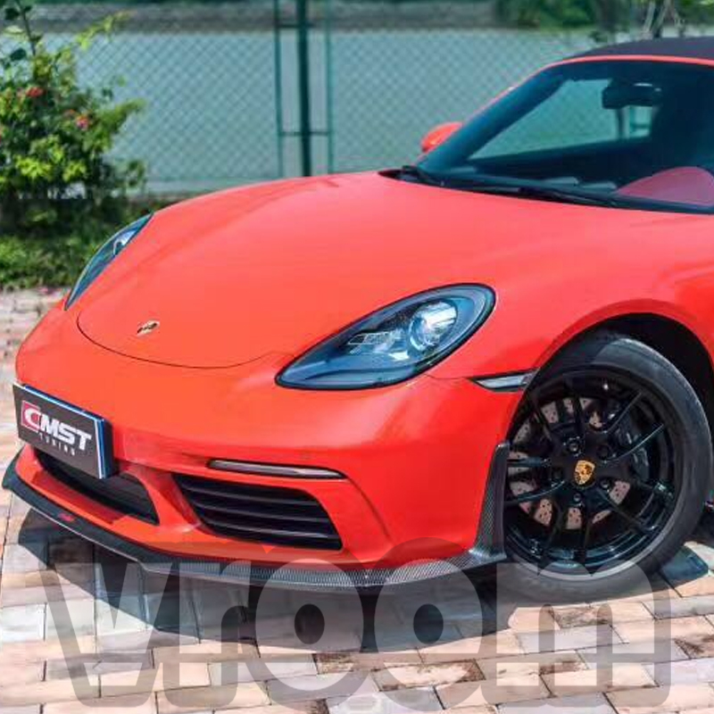 保时捷 卡曼cayman boxster718改装cmst碳纤维前唇后唇侧裙尾翼
