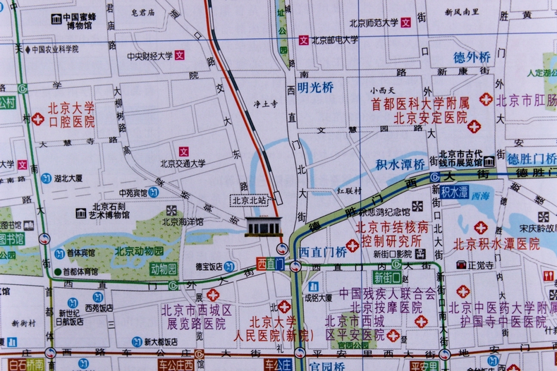 快速发货北京寻医问药指南地图 北京特色医院 北京医院分布图 北京图片