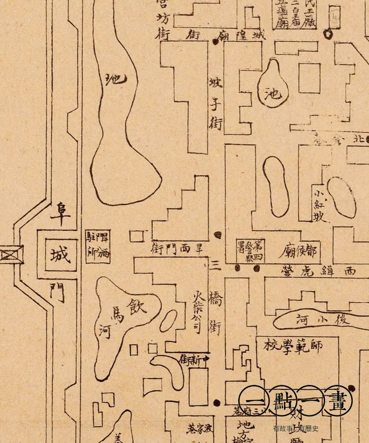 1912 山西省会全图 太原老地图 装饰复古 新中式 手绘