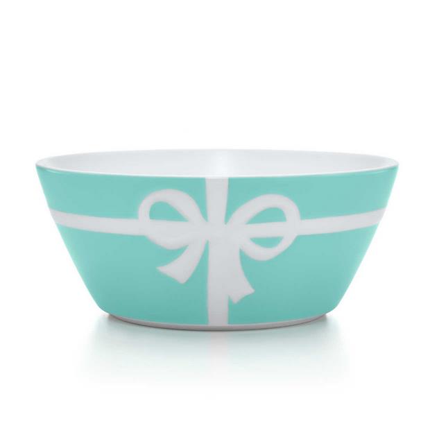 现货 日本代购 tiffany 蒂芙尼碗 蓝白 蝴蝶结 碗