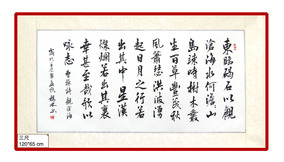 手写书法作品真迹三尺字画观沧海客厅书画办公室字画横幅已装裱