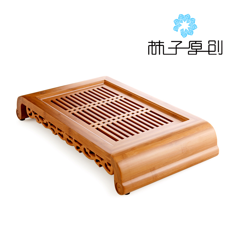 【柿子】小孔明孟宗竹茶盘功夫茶具竹茶台祥福竹茶盘特价包邮