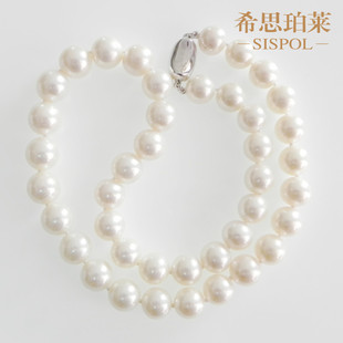 珍珠哥精选珠宝 天然淡水珍珠项链强光近正圆8-9-10MM正品 送妈妈