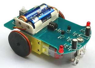 智能循迹小车套件 d2-1巡线小车散件 电子制作diy 科技制作