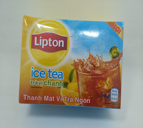 越南立顿柠檬茶240克Lipton冰红茶粉15袋16g冲饮速溶固体饮料批发