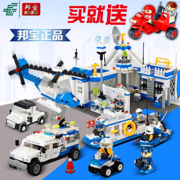 热销益智玩具 警车军事积木玩具益智_易购客 