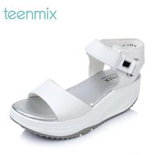 Teenmix/天美意2015年夏季专柜同款牛皮女凉鞋6TU07BL5图片