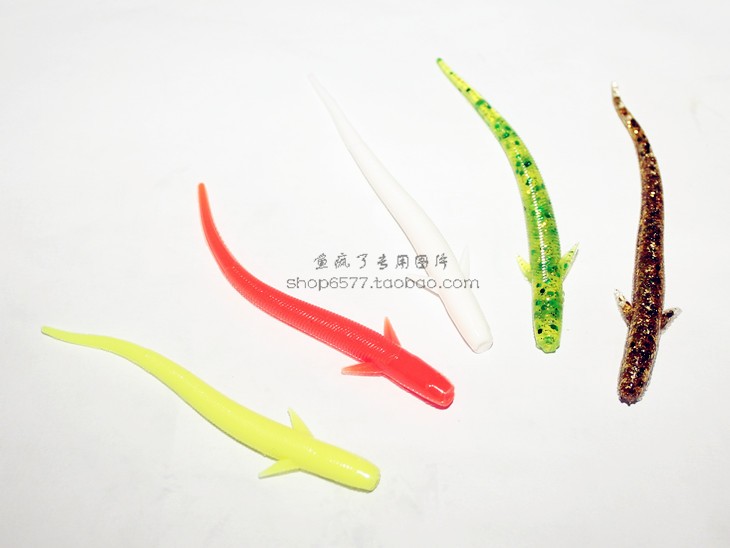 超柔材质路亚饵 尖尾泥鳅 7cm 1g黑头石斑海黄鱼根钓假饵软虫软饵