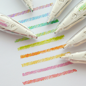 日本plus荧光花边修正带