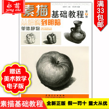 包邮 范本素描自学入门基础教程教材零基础学绘画高考艺考联考美术书 正版素描基础教程从结构到明暗单体静物第2册 选够33元