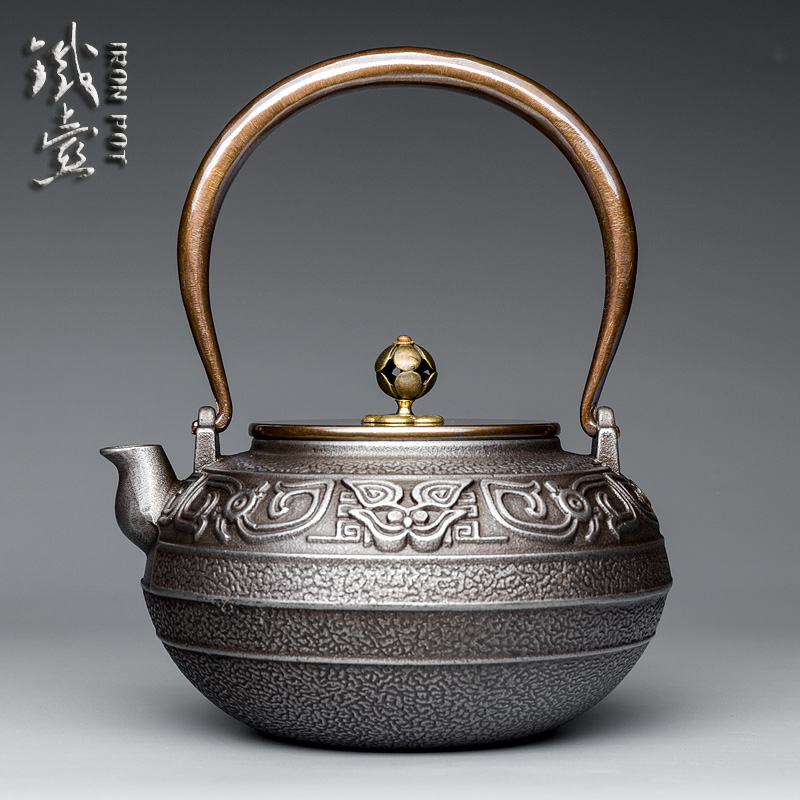 原铁色仿日本南部铜把铜盖老铸铁壶生铁壶煮茶烧水壶茶具特价铁壶