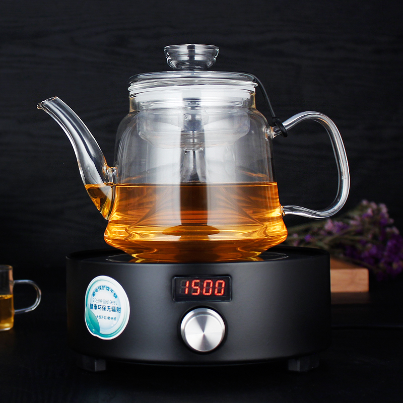 全玻璃蒸茶器煮茶器普洱黑茶电陶炉玻璃养生壶烧水煮茶壶茶具套装