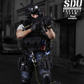 现货1:6兵人张家辉香港警察damtoys 飞虎队sdu攻击队员兵人模型