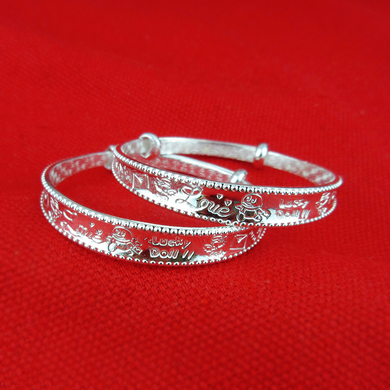 正品[宝宝银手镯999]宝宝银手镯999纯银评测 