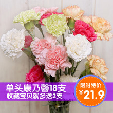 控塑跋驶ɑㄊ单多头18朵鲜切家庭插花礼物百合鲜花批发全国速递
