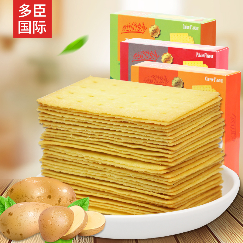 欧米丽马铃薯薄脆饼干140g/包 印尼进口休闲小吃零食品代早餐饼干