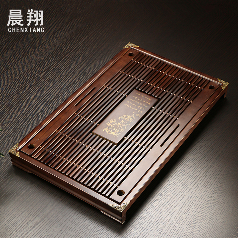 晨翔 特价茶具茶盘 实木 排水/储水 抽屉式茶台 功夫茶盘 茶海