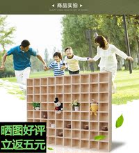 纯实木格子架置物格挂墙茶壶展示架收纳格墙壁隔板创意格子墙面格