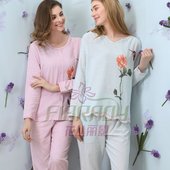 花丛丽影家居服2016秋季新款女人睡衣节竹棉粘纤长袖套装36621062