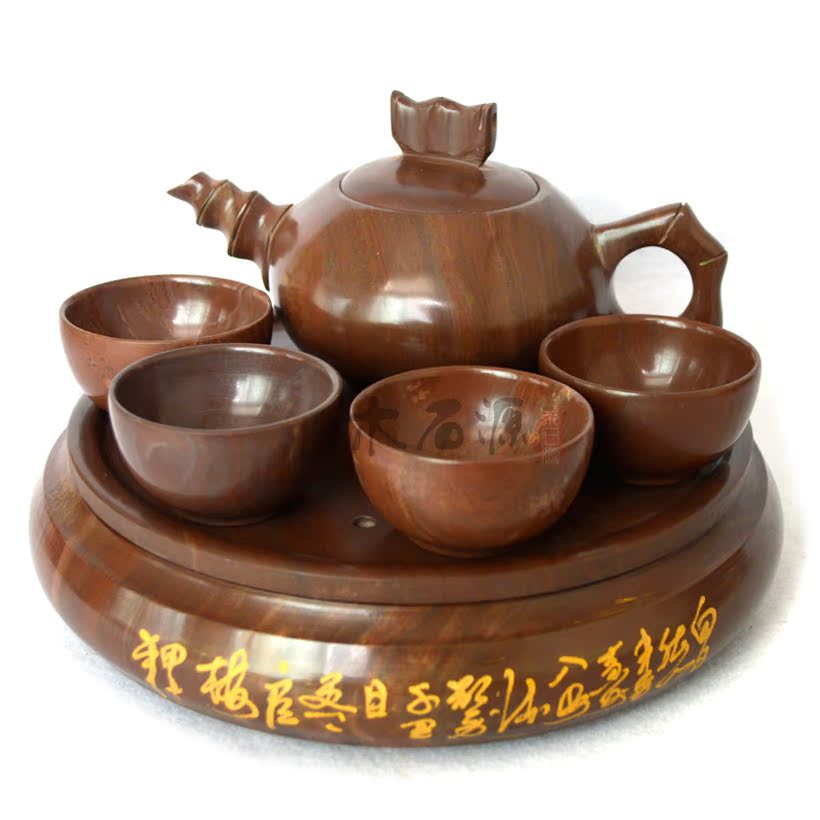 【木石源】天然木鱼石整套功夫茶具套装茶碗茶壶正品非紫砂陶瓷