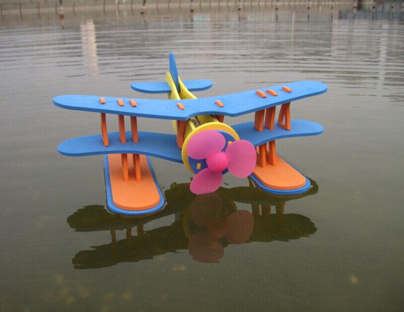 diy空气桨动力水上飞机 青少年手工课推荐科普模型 科技小制作