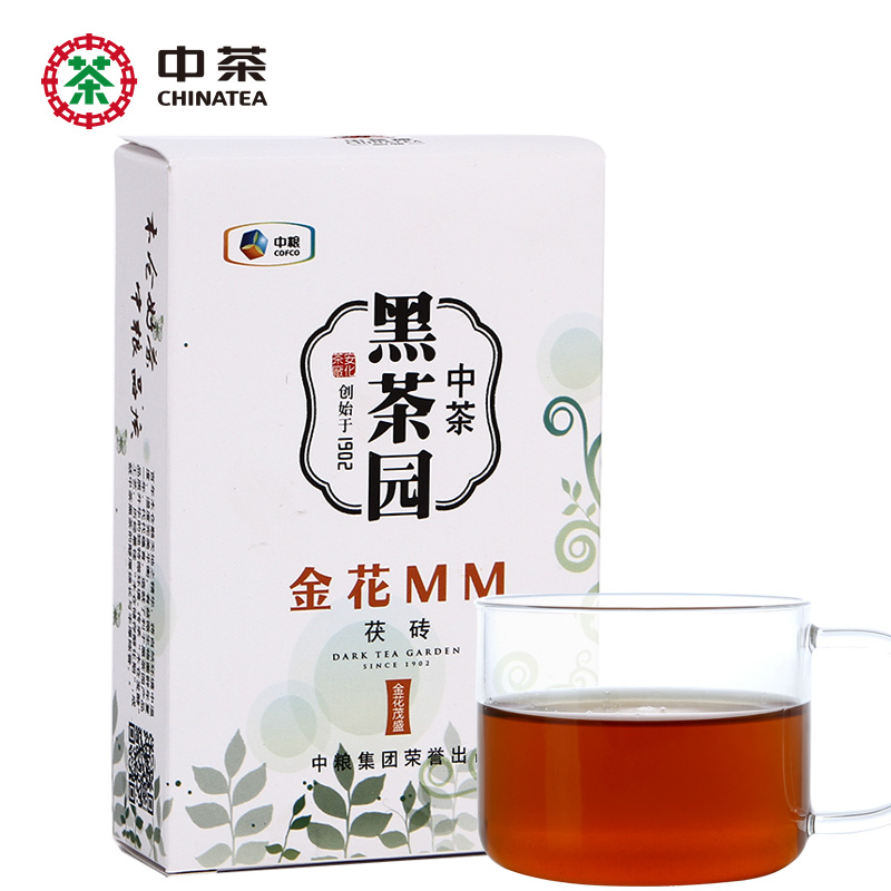 中茶黑茶园  湖南安化黑茶金花MM 300g茶叶 中粮出品
