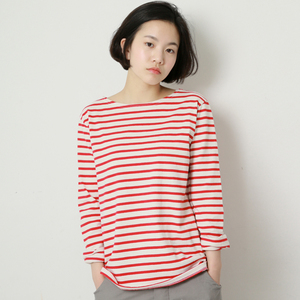 春季纯棉宽松长袖条纹T恤