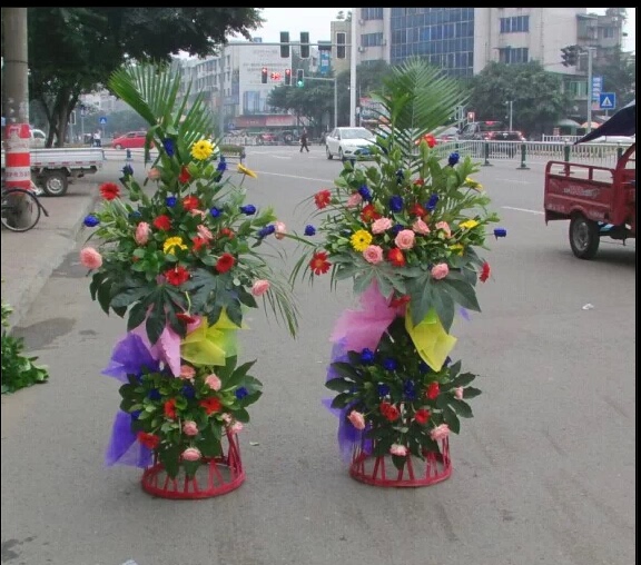 热销商务用花 夹江商务用花 鲜花开业花篮 速递