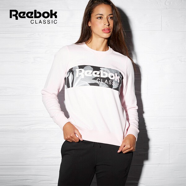 Reebok 锐步 F FLORAL CREW 女子经典针织卫衣 BPL33