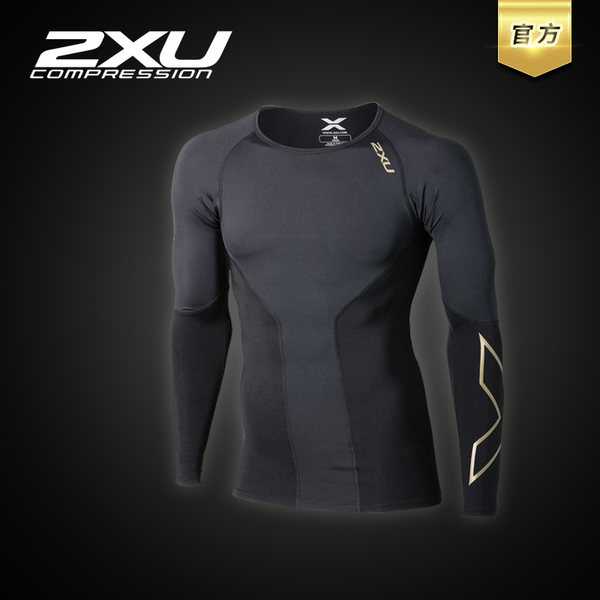 2XU Elite压缩衣男训练运动健身衣长袖上衣T恤 排汗速干 MA3014A