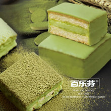 三层夹心糕点心办公室早餐小面包零食 百乐芬抹茶味蛋糕1000g整箱