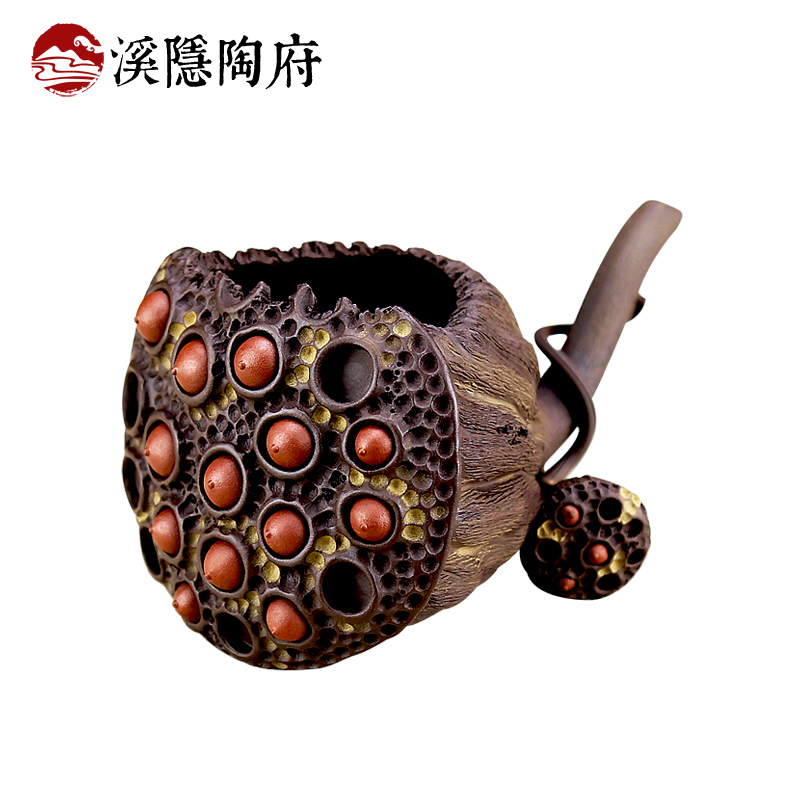 溪隐陶府  宜兴紫砂公道杯 名家全手工莲蓬公杯 功夫茶具分茶精品