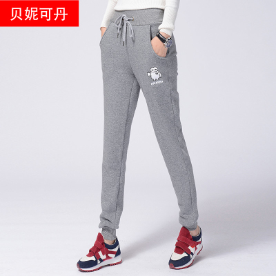 冬加绒卫裤学生运动裤宽松加厚女生裤子韩版休