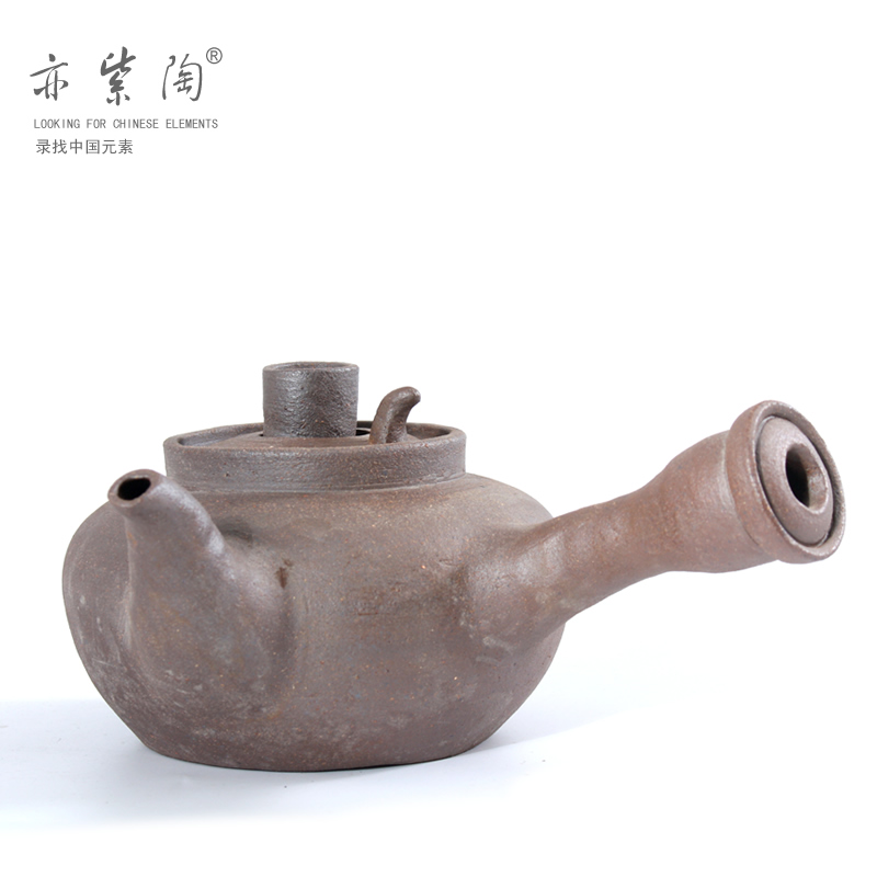 亦紫陶功夫茶具烧水壶砂铫 粗陶柴烧玉书畏潮汕功夫茶必备通心壶