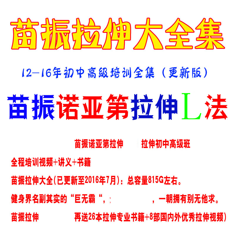 苗振诺亚第拉伸l法中高级培训提高班训练营教程