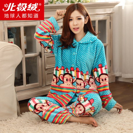 淘宝网-<em>北极绒</em>秋冬季<em>珊瑚绒睡衣女</em>套装长袖女