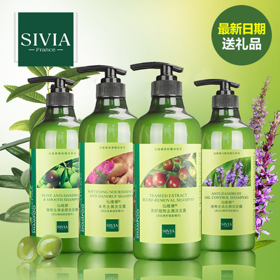 sivia/仙维娜洗发水沐浴露橄榄柔顺黄金果茶籽生姜去屑正品750ml