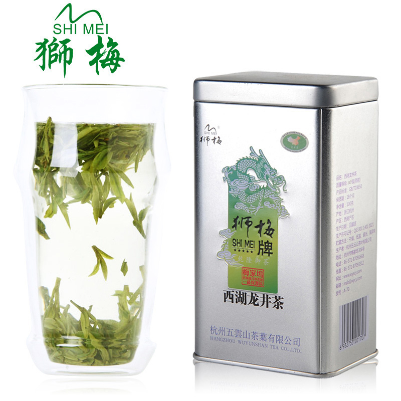 狮梅牌茗茶 2016新茶西湖龙井绿茶春茶杭州正宗雨前茶叶罐装100g